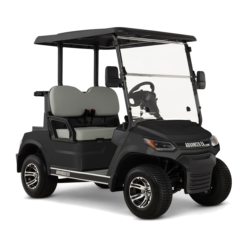 New 2023 Advanced-EV Advent 2 2-seater Electric Golf Car (Lithium), Black