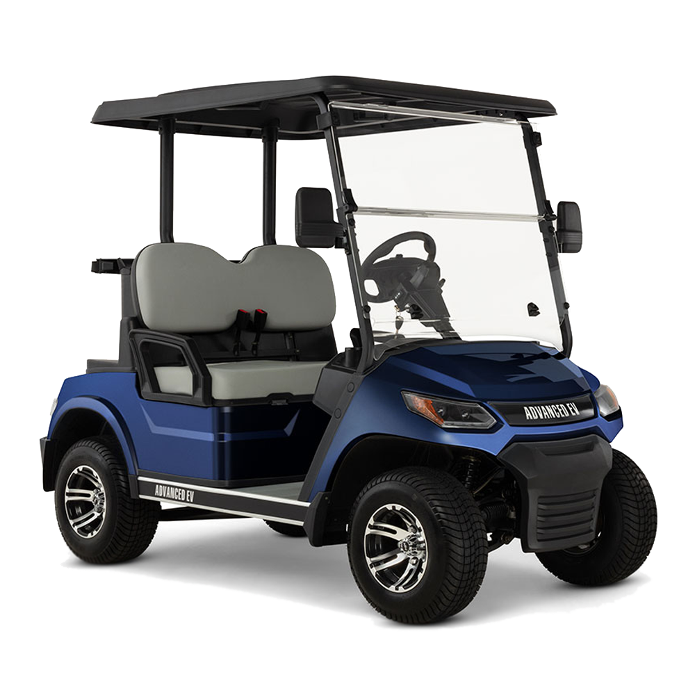 New 2023 Advanced-EV Advent 2 2 Seater Electric Golf Car (Lithium), Metallic Blue