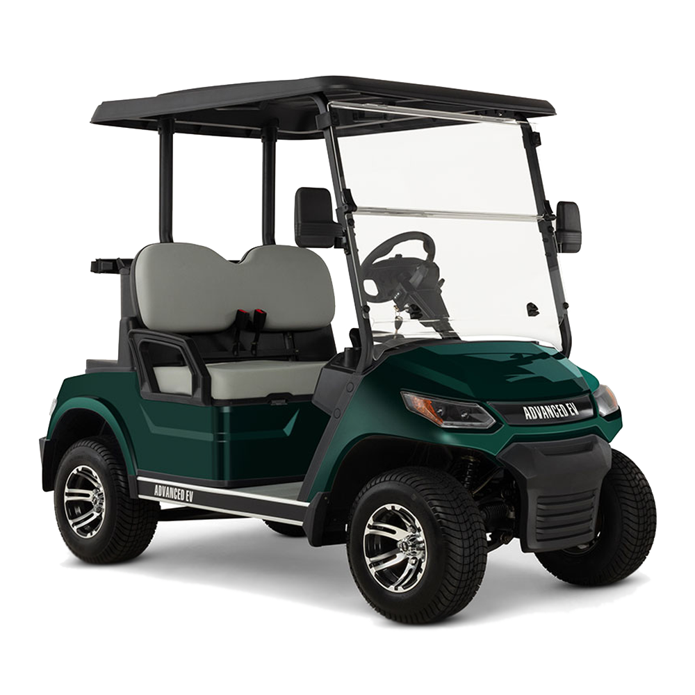New 2023 Advanced-EV Advent 2 2 Seater Electric Golf Car (Lithium), Metallic Green