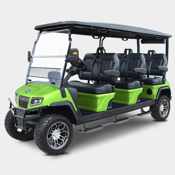 New 2023 Evolution D5 Maverick 6-Seater Electric Golf Car (Lithium), Lime Green