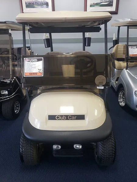Used 2004 Club Car Precedent 4 Passenger Electric Golf Car, Cream