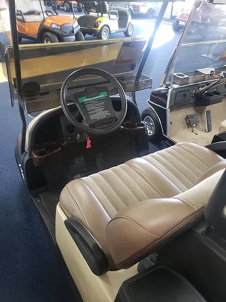 Used 2004 Club Car Precedent 4 Passenger Electric Golf Car, Cream