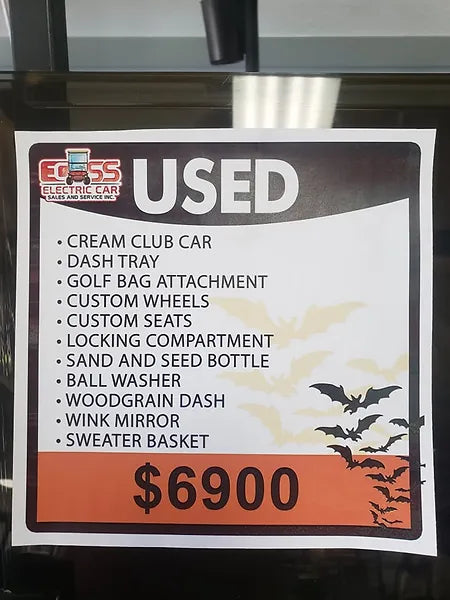 Used 2004 Club Car Precedent 4 Passenger Electric Golf Car, Cream