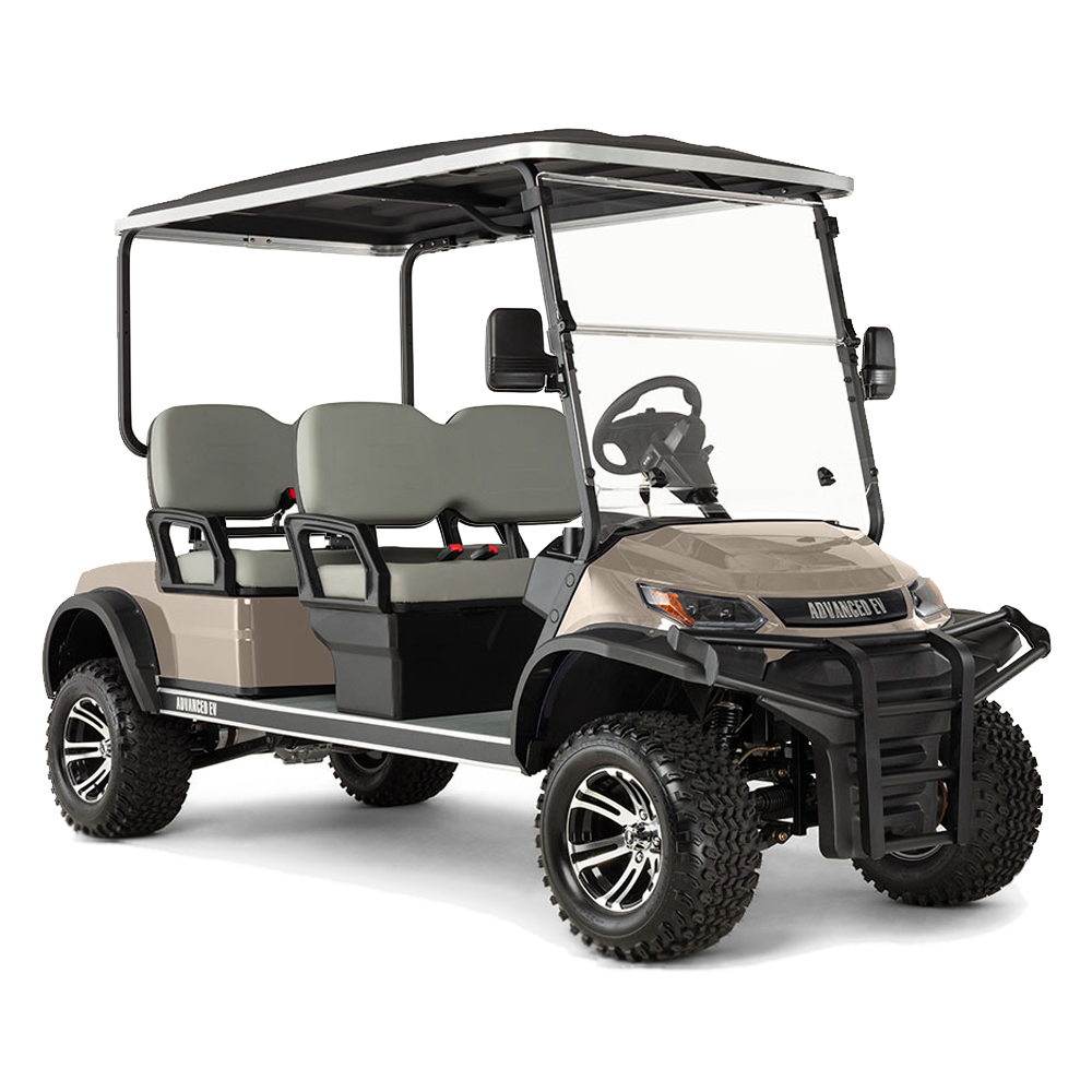 New 2023 Advanced-EV Advent 4FL Personal 4-seater Lifted Electric Golf Car (Lithium), Champagne