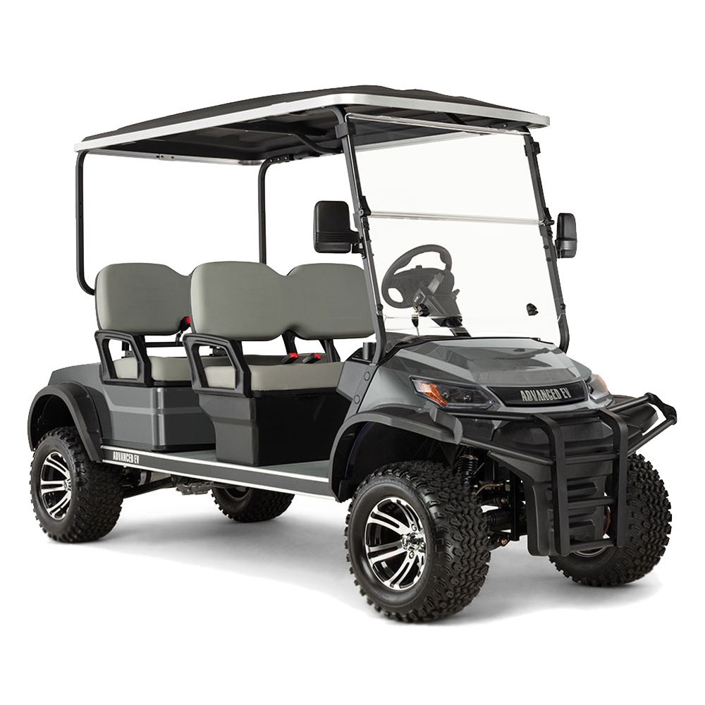 New 2023 Advanced-EV Advent 4FL Personal 4-seater Lifted Electric Golf Car (Lithium), Metallic Charcoal