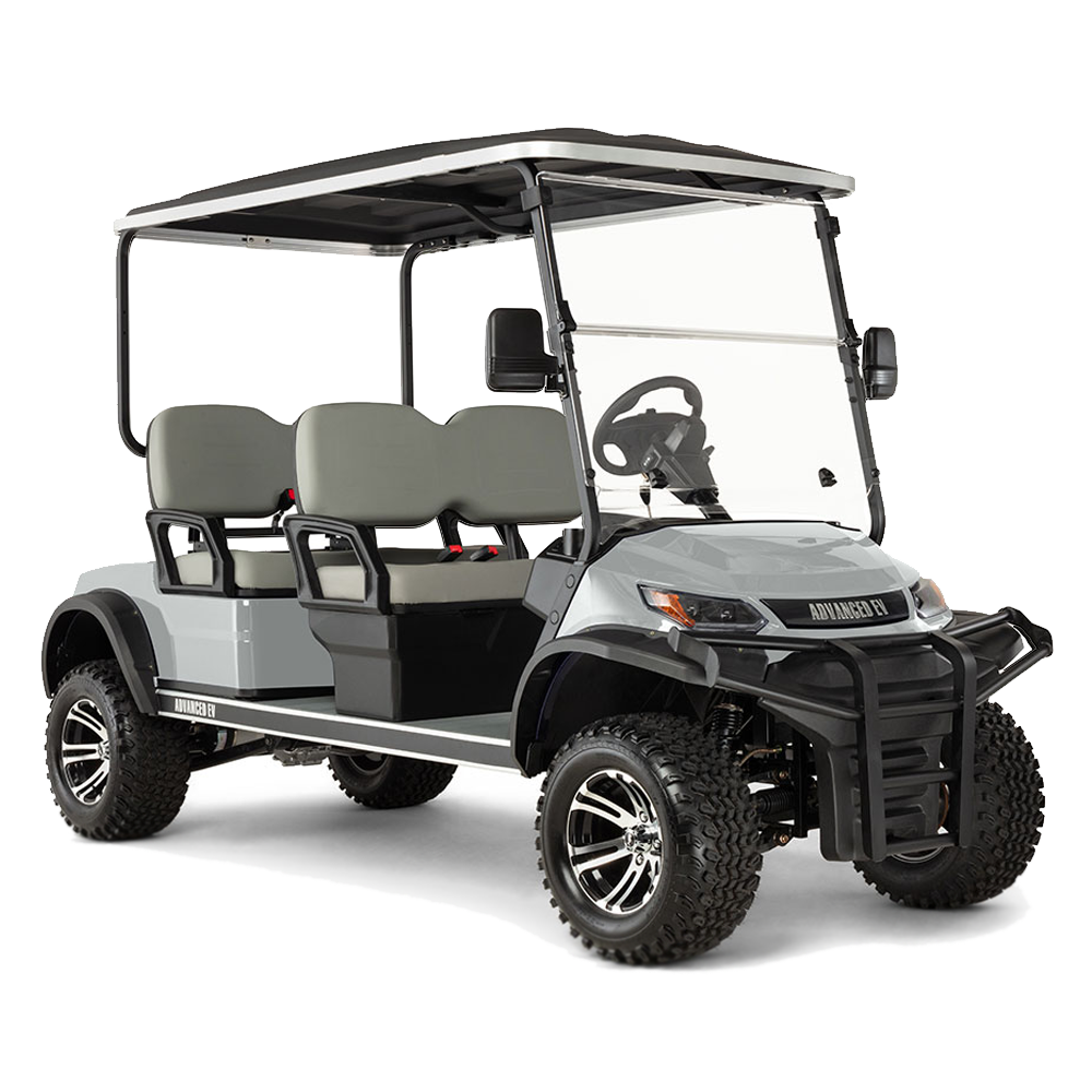 New 2023 Advanced-EV Advent 4FL Personal 4-seater Lifted Electric Golf Car (Lithium), Silver