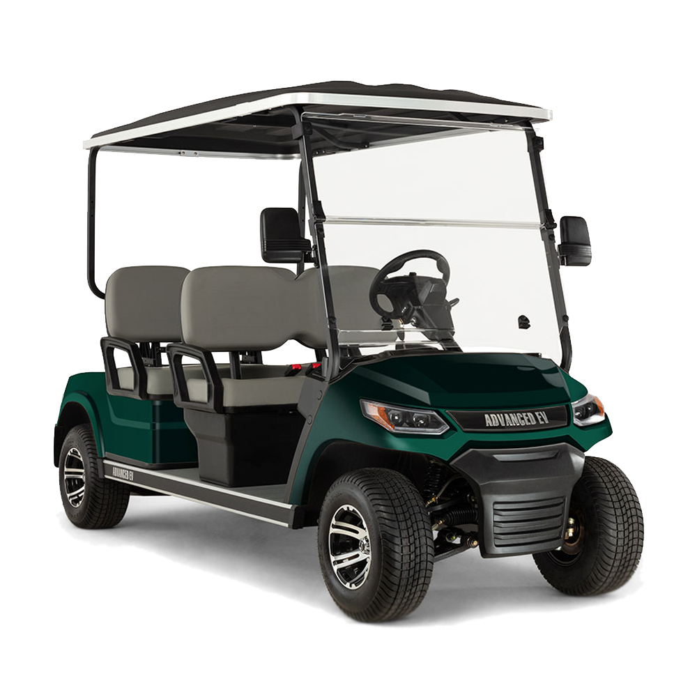 New 2023 Advanced-EV Advent 4F Personal 4-seater Electric Golf Car (Lithium), Metallic Green
