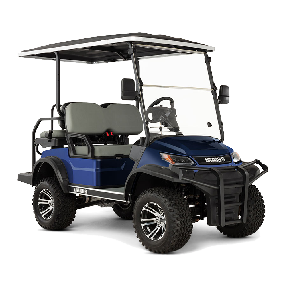 New 2023 Advanced-EV Advent 4L Personal 4-seater Lifted Electric Golf Car (Lithium), Metallic Blue