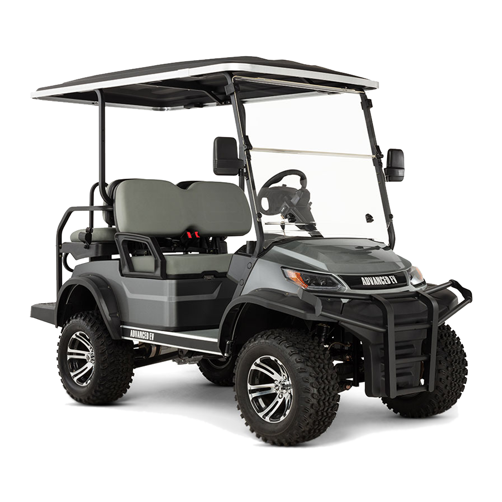 New 2023 Advanced-EV Advent 4L Personal 4-seater Lifted Electric Golf Car (Lithium), Metallic Charcoal