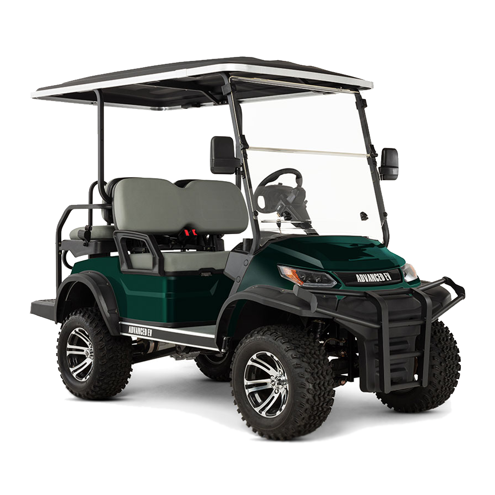 New 2023 Advanced-EV Advent 4L Personal 4-seater Lifted Electric Golf Car (Lithium), Metallic Green