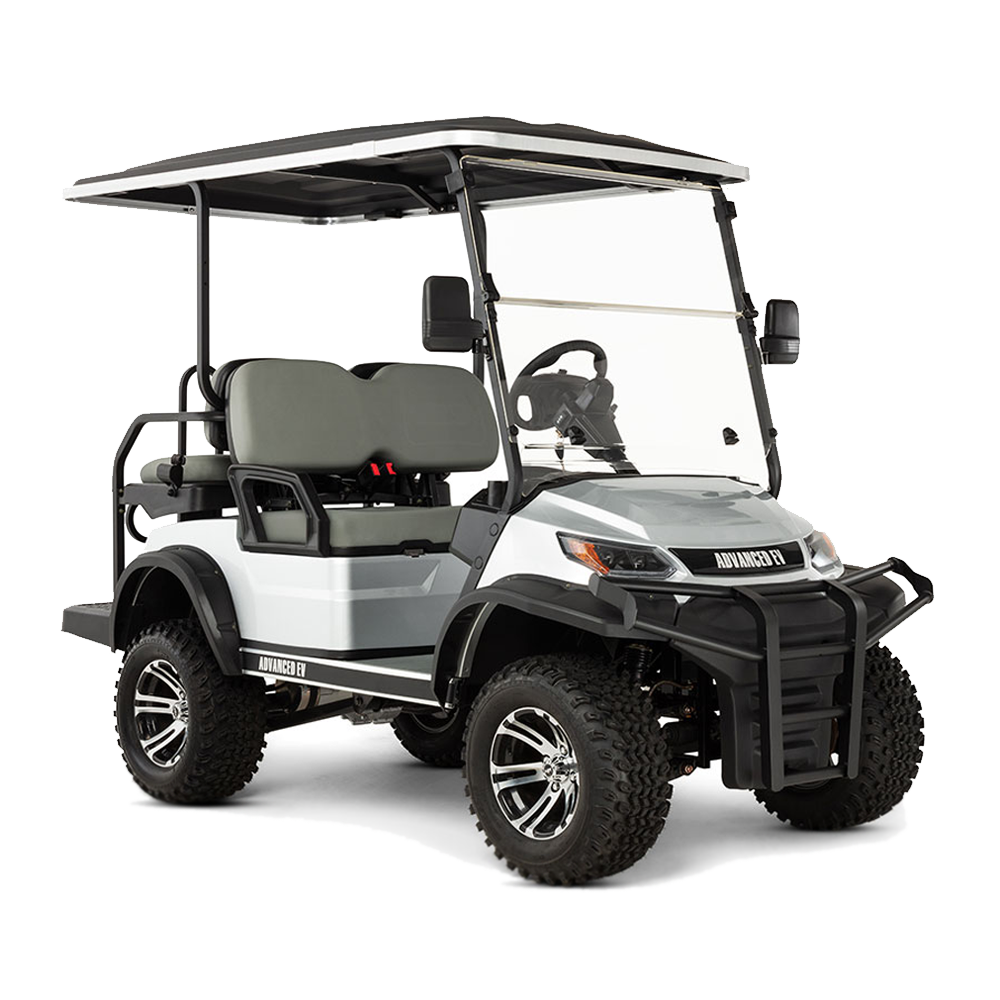 New 2023 Advanced-EV Advent 4L Personal 4-seater Lifted Electric Golf Car (Lithium), Silver