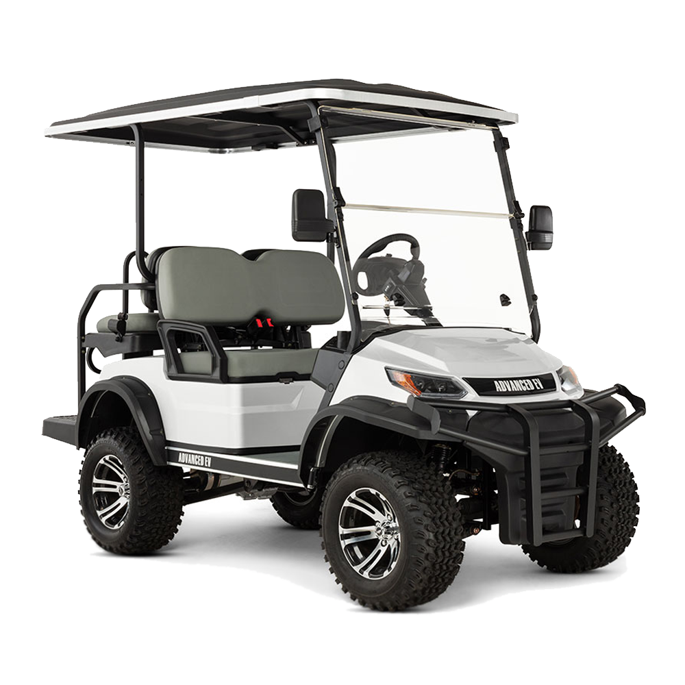 New 2023 Advanced-EV Advent 4L Personal 4-seater Lifted Electric Golf Car (Lithium), White