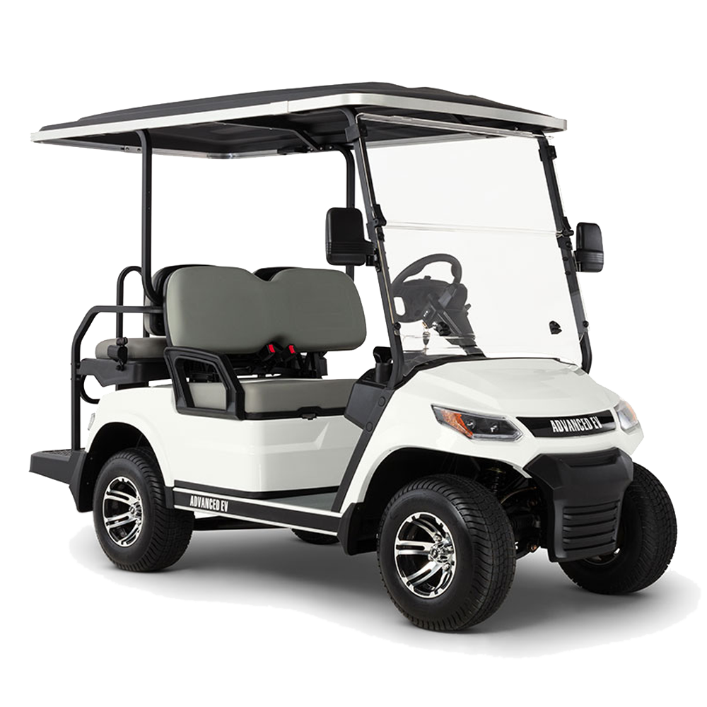 New 2023 Advanced-EV Advent 4 Personal 4-seater Electric Golf Car (Lithium), White