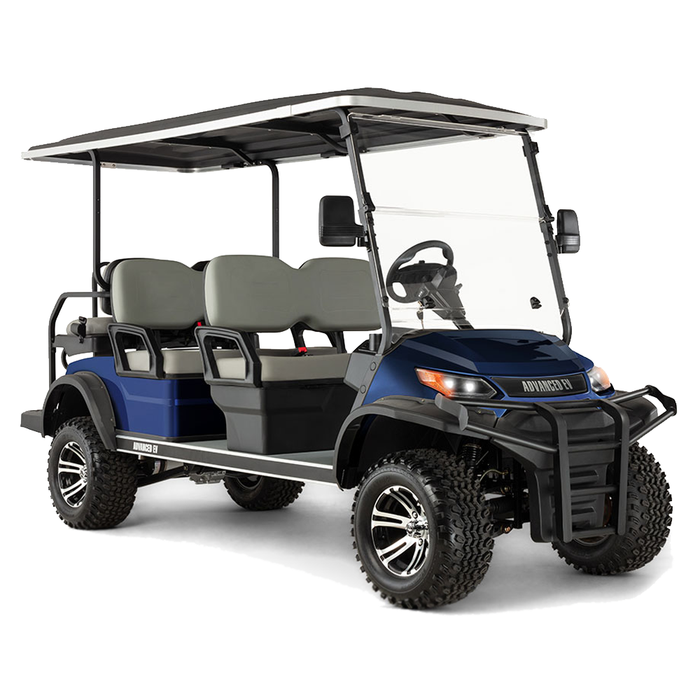 New 2023 Advanced-EV Advent 6L Personal 6-seater Lifted Electric Golf Car (Lithium), Metallic Blue