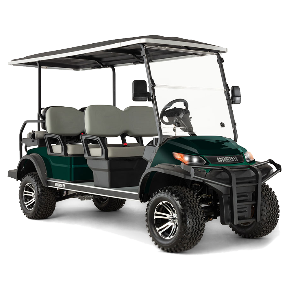 New 2023 Advanced-EV Advent 6L Personal 6-seater Lifted Electric Golf Car (Lithium), Metallic Green