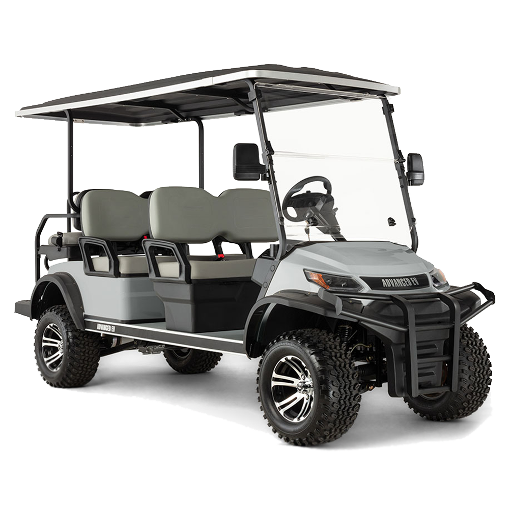 New 2023 Advanced-EV Advent 6L Personal 6-seater Lifted Electric Golf Car (Lithium), Silver