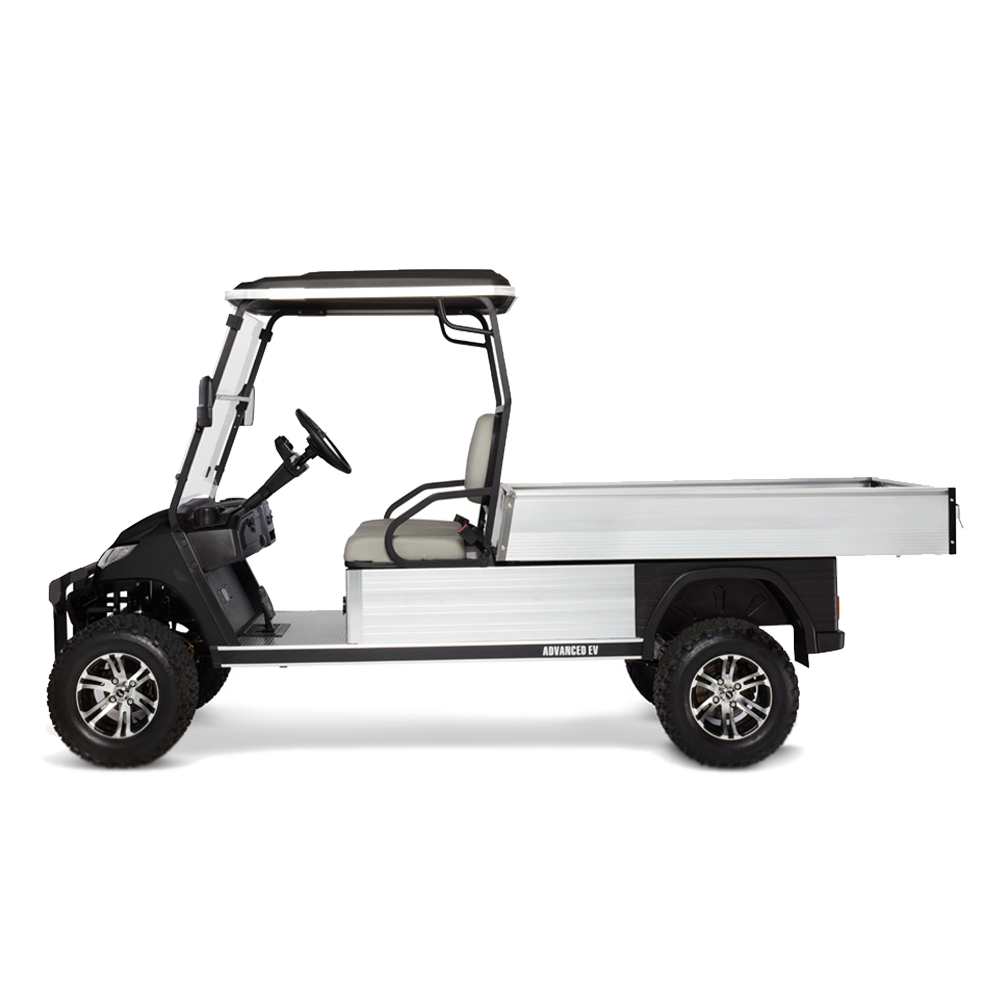 New 2023 Advanced-EV Advent HD LX 2-seater Lifted Electric Utility Vehicle w/Dump Bed, Metallic Green