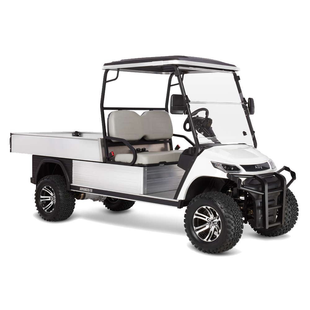 New 2023 Advanced-EV Advent HD LX 2-seater Lifted Electric Utility Vehicle w/Dump Bed, White