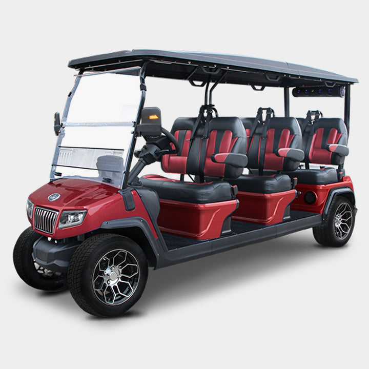 New 2023 Evolution D5 Ranger 6 Seater Electric Car (Lithium), Flamenco Red