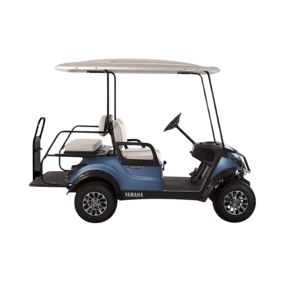 New 2023 Yamaha Adventurer Sport 2+2 Personal 4-seater Electric Golf Car (Lithium-Ion), Bluestone