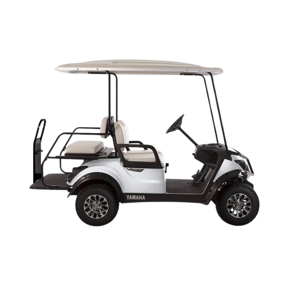 New 2023 Yamaha Adventurer Sport 2+2 Personal 4-Seater Electric Golf Car (Lithium-Ion), Glacier