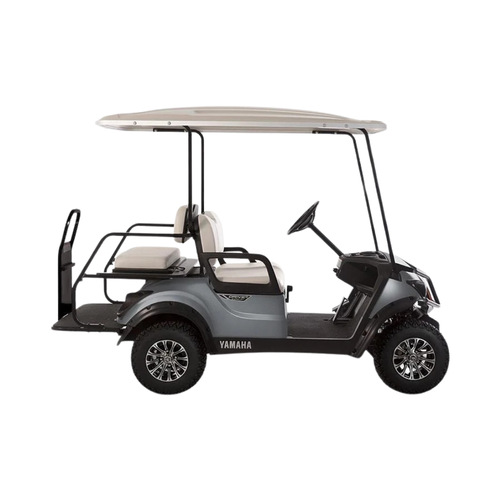 New 2023 Yamaha Adventurer Sport 2+2 Personal 4-seater Electric Golf Car (Lithium-Ion), Moonstone