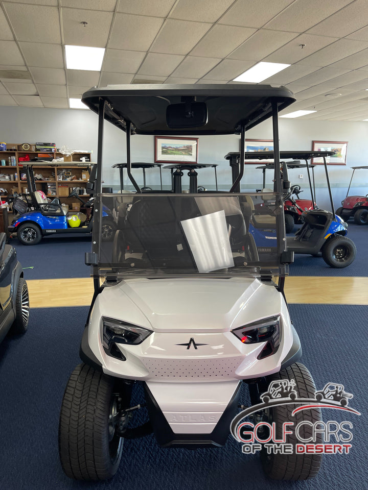 New 2024 Atlas 4 Passenger Personal Electric Golf Car (Lithium), Pearl White