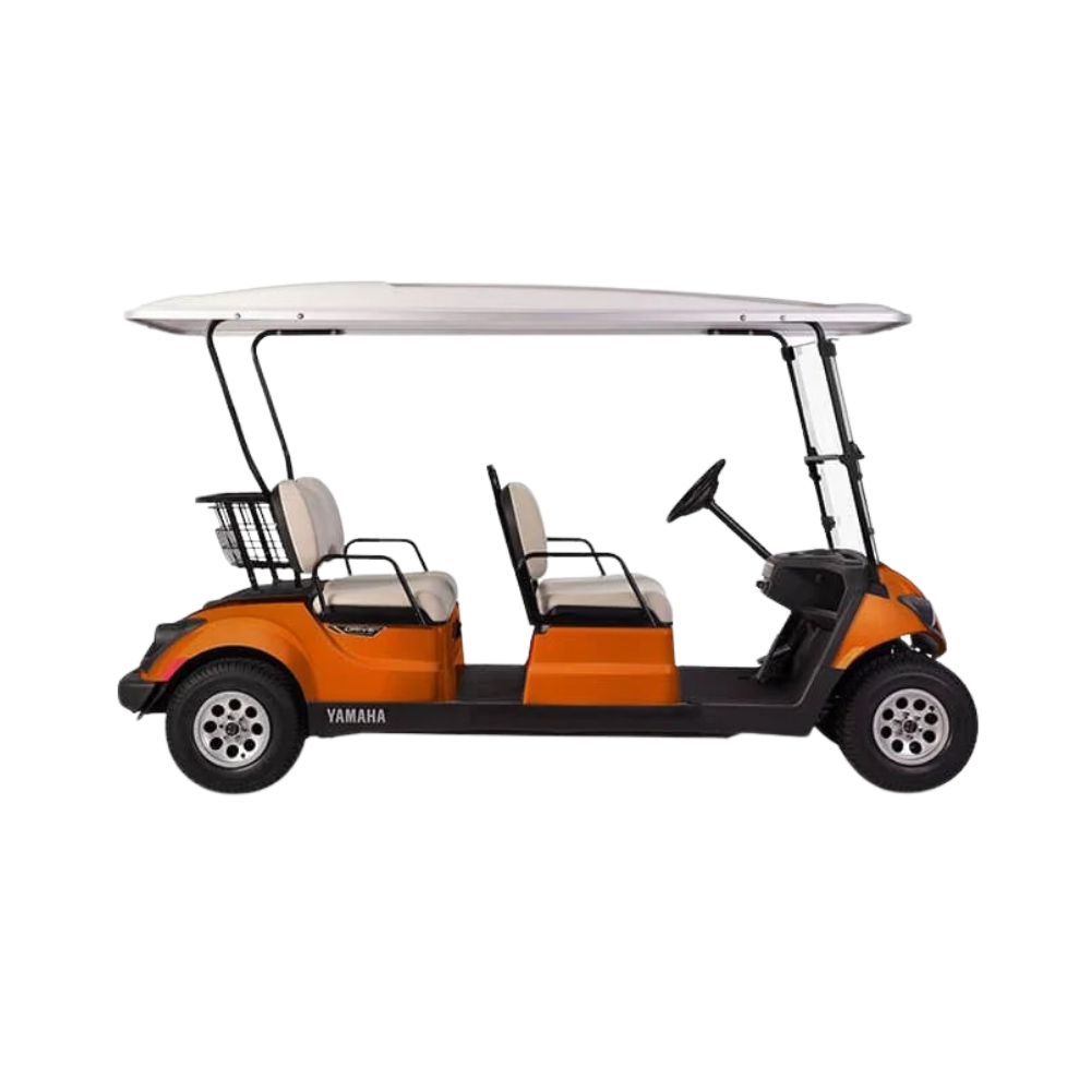 New 2023 Yamaha Concierge 4 Personal 4-seater Electric Golf Car (Lithium-Ion), Atomic Flame