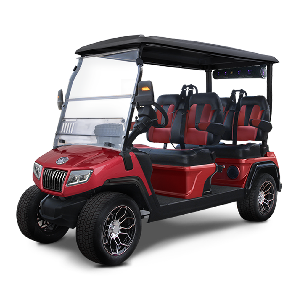New 2023 Evolution D5-Ranger 4-seater Personal Electric Car (Lithium), Flamenco Red