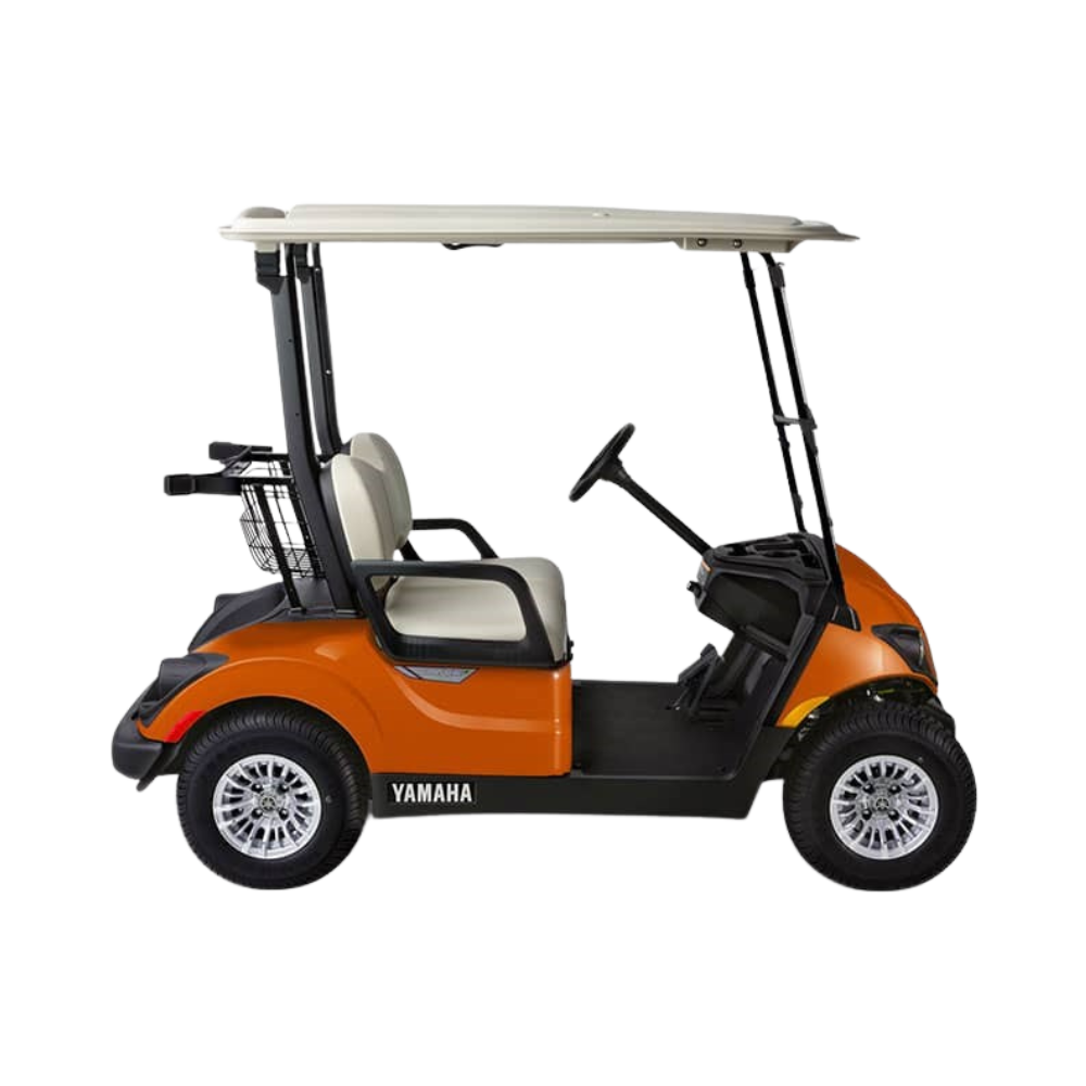 New 2023 Yamaha Drive2 PTV Personal 2-Seater Electric Golf Car (Lithium-Ion), Atomic Flame